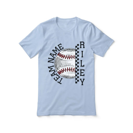 Personalized Softball Shirt With Team and Softball Player Name on a Unisex T-Shirt