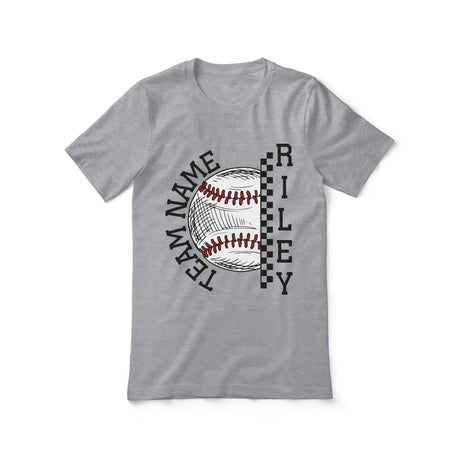 Personalized Softball Shirt With Team and Softball Player Name on a Unisex T-Shirt