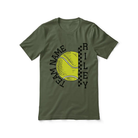 Personalized Tennis Shirt With Team and Tennis Player Name on a Unisex T-Shirt