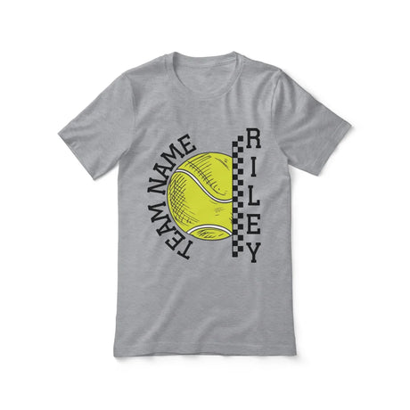 Personalized Tennis Shirt With Team and Tennis Player Name on a Unisex T-Shirt