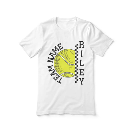 Personalized Tennis Shirt With Team and Tennis Player Name on a Unisex T-Shirt