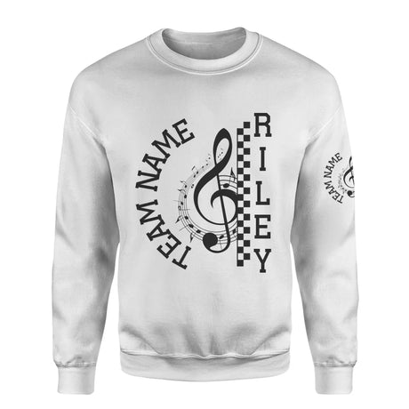 Personalized Band on a Sweatshirt With Team and Musician Name on a Sweatshirt