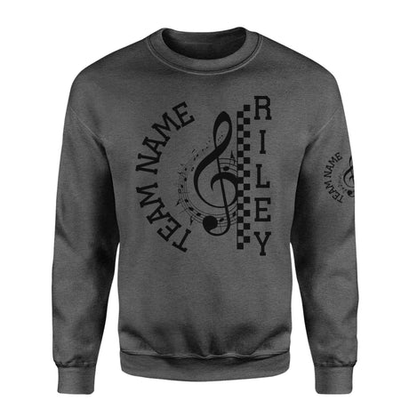 Personalized Band on a Sweatshirt With Team and Musician Name on a Sweatshirt