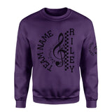 Personalized Band on a Sweatshirt With Team and Musician Name on a Sweatshirt