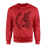 Personalized Band on a Sweatshirt With Team and Musician Name on a Sweatshirt