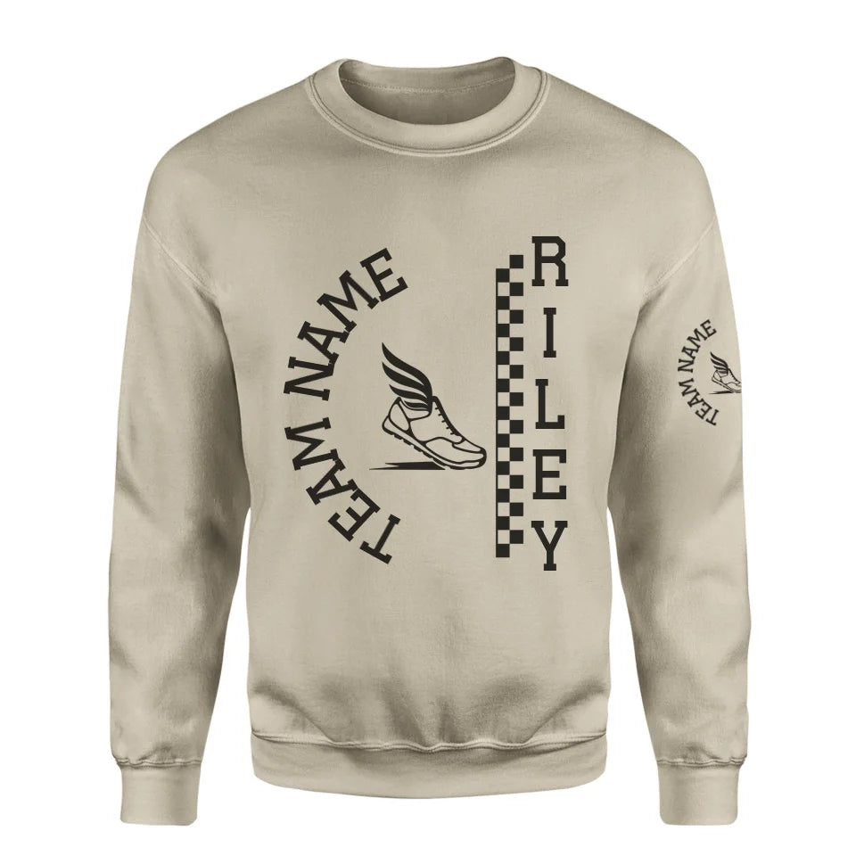 Personalized Cross Country on a Sweatshirt With Team and Cross Country Runner Name on a Sweatshirt