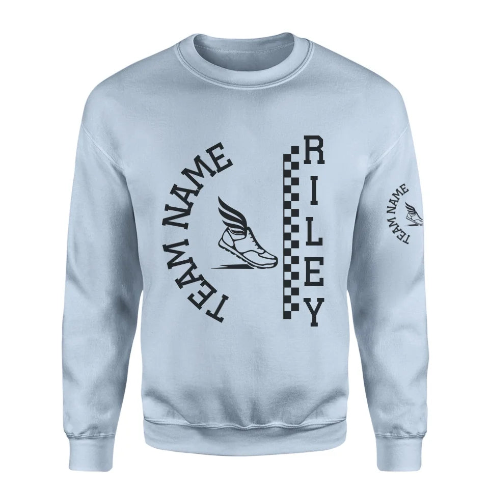 Personalized Cross Country on a Sweatshirt With Team and Cross Country Runner Name on a Sweatshirt