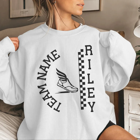 Personalized Cross Country on a Sweatshirt With Team and Cross Country Runner Name on a Sweatshirt