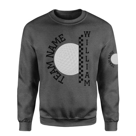 Personalized Golf on a Sweatshirt With Team and Golfer Name on a Sweatshirt