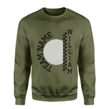 Personalized Golf on a Sweatshirt With Team and Golfer Name on a Sweatshirt