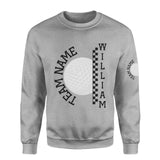 Personalized Golf on a Sweatshirt With Team and Golfer Name on a Sweatshirt