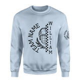 Personalized Hockey on a Sweatshirt With Team and Hockey Player Name on a Sweatshirt