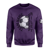 Personalized Soccer on a Sweatshirt With Team and Soccer Player Name on a Sweatshirt