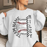 Personalized Softball on a Sweatshirt With Team and Softball Player Name on a Sweatshirt