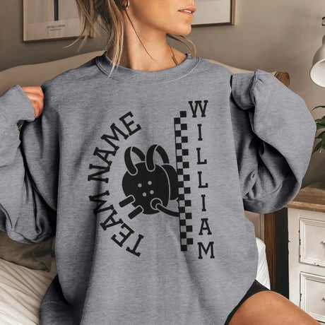 Personalized Wrestling on a Sweatshirt With Team and Wrestler Name on a Sweatshirt