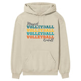 Personalized Volleyball Volleyball Volleyball on a Hoodie With Mascot and Volleyball Player Name on a Hoodie