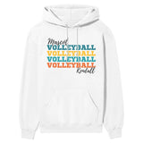 Personalized Volleyball Volleyball Volleyball on a Hoodie With Mascot and Volleyball Player Name on a Hoodie