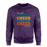 Personalized Cheer Cheer Cheer on a Sweatshirt With Mascot and Cheerleader Name on a Sweatshirt