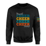 Personalized Cheer Cheer Cheer on a Sweatshirt With Mascot and Cheerleader Name on a Sweatshirt