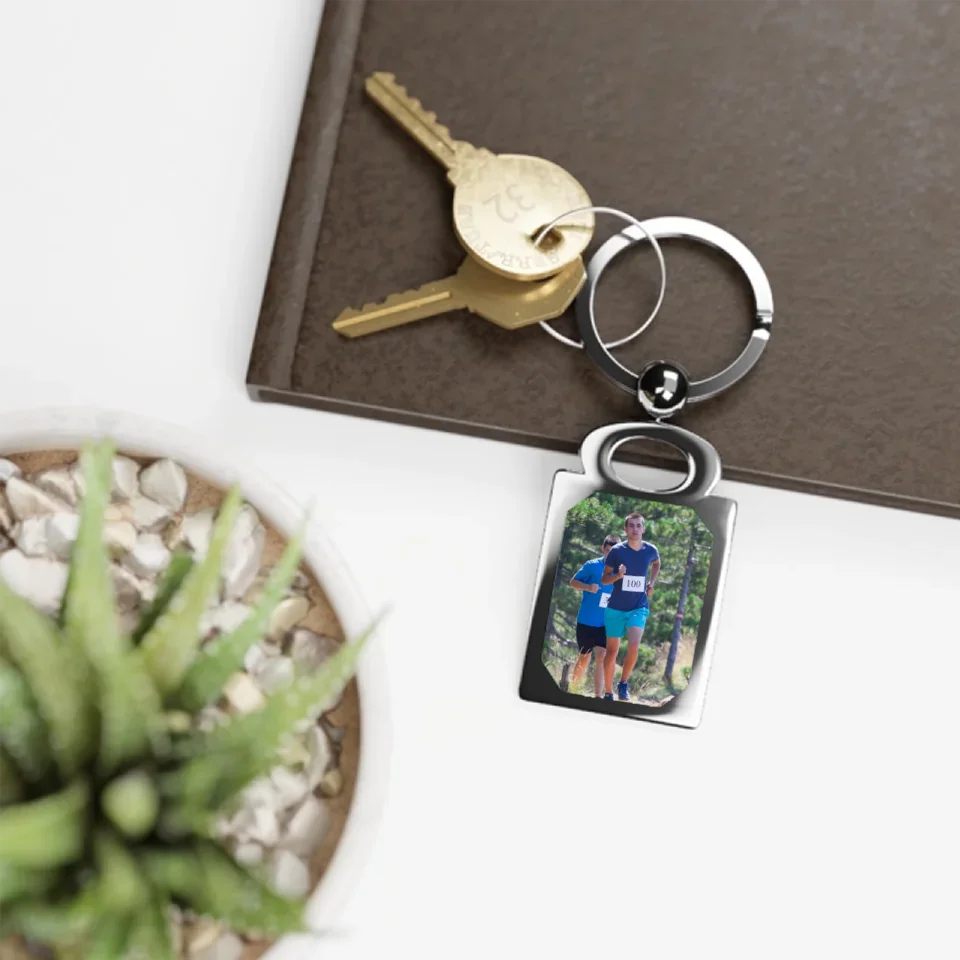 Custom Cross Country Runner Photo Key Ring