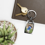 Custom Golfer Photo Key Ring