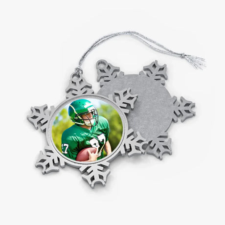 Custom Football Player Photo Ornament