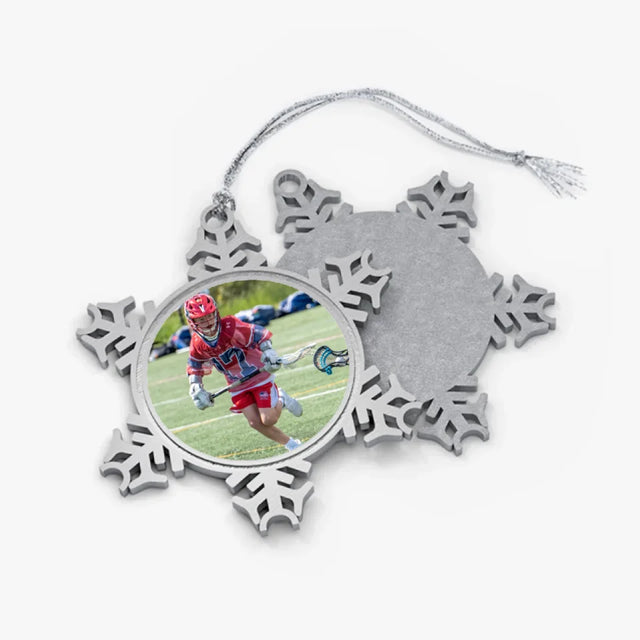 Custom Lacrosse Player Photo Ornament