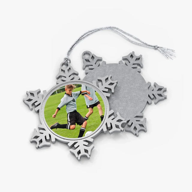 Custom Soccer Player Photo Ornament