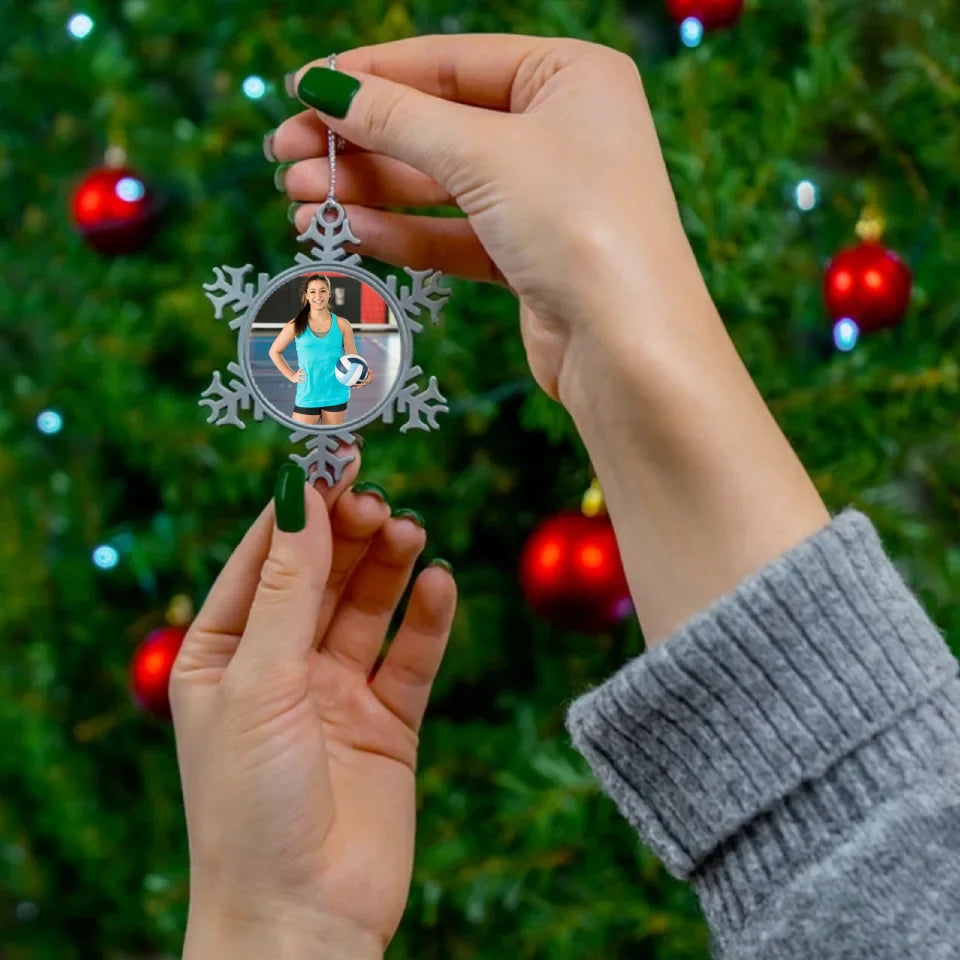 Custom Volleyball Player Photo Ornament