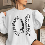 Personalized Gymnastics on a Sweatshirt With Team and Gymnast Name on a Sweatshirt