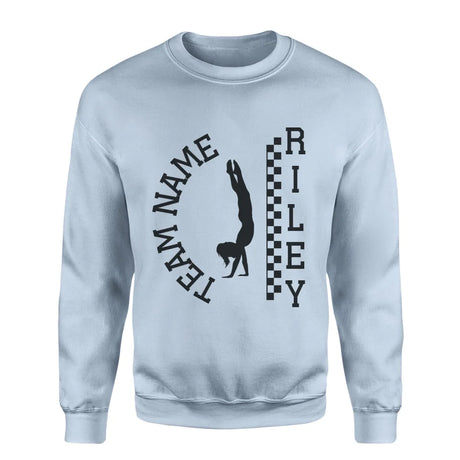 Personalized Gymnastics on a Sweatshirt With Team and Gymnast Name on a Sweatshirt