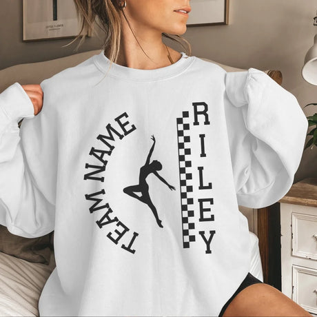 Personalized Dance on a Sweatshirt With Team and Dancer Name on a Sweatshirt