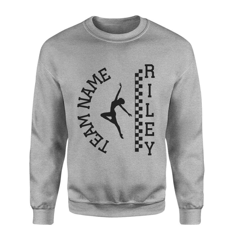 Personalized Dance on a Sweatshirt With Team and Dancer Name on a Sweatshirt