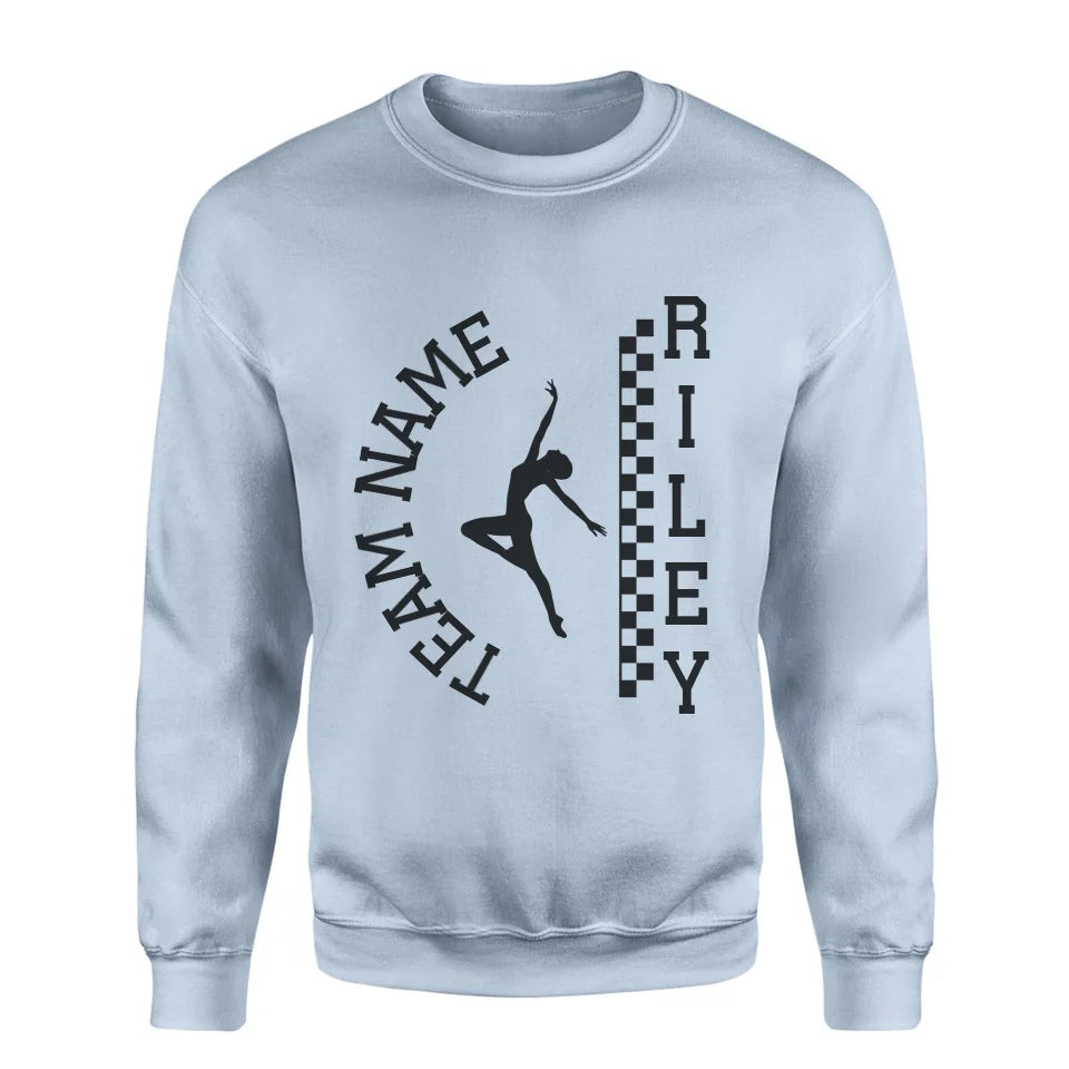 Personalized Dance on a Sweatshirt With Team and Dancer Name on a Sweatshirt