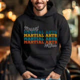 Personalized Martial Arts Martial Arts Martial Arts on a Hoodie With Mascot and Martial Artist Name on a Hoodie