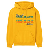 Personalized Martial Arts Martial Arts Martial Arts on a Hoodie With Mascot and Martial Artist Name on a Hoodie