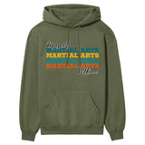 Personalized Martial Arts Martial Arts Martial Arts on a Hoodie With Mascot and Martial Artist Name on a Hoodie