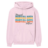 Personalized Martial Arts Martial Arts Martial Arts on a Hoodie With Mascot and Martial Artist Name on a Hoodie