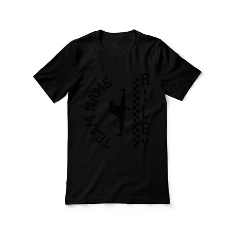 Personalized Martial Arts Shirt With Team and Martial Artist Name on a Unisex T-Shirt