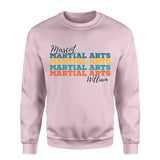 Personalized Martial Arts Martial Arts Martial Arts on a Sweatshirt With Mascot and Martial Artist Name on a Sweatshirt