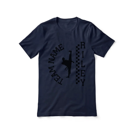 Personalized Martial Arts Shirt With Team and Martial Artist Name on a Unisex T-Shirt