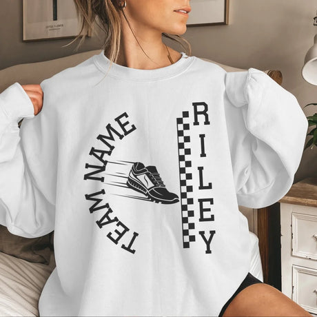 Personalized Pole Vault on a Sweatshirt With Team and Pole Vaulter Name on a Sweatshirt