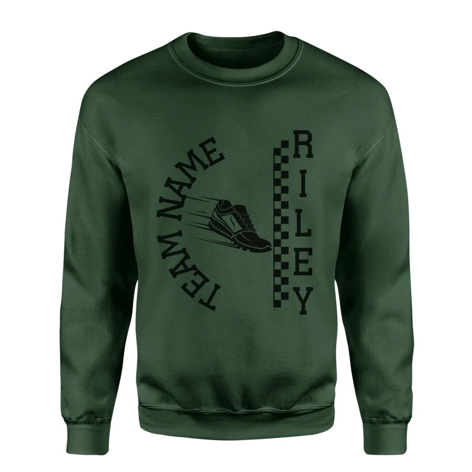 Personalized Hurdles on a Sweatshirt With Team and Hurdler Name on a Sweatshirt