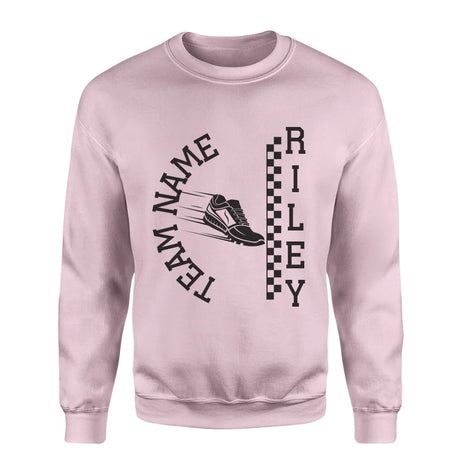 Personalized Hurdles on a Sweatshirt With Team and Hurdler Name on a Sweatshirt