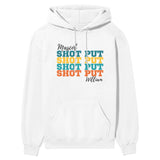 Personalized Shot put Shot put Shot put on a Hoodie With Mascot and Shot putter Name on a Hoodie