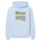 Personalized Sprint Sprint Sprint on a Hoodie With Mascot and Sprinter Name on a Hoodie