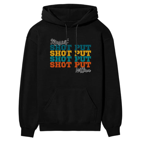 Personalized Shot put Shot put Shot put on a Hoodie With Mascot and Shot putter Name on a Hoodie