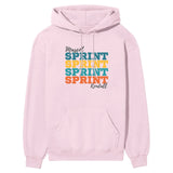 Personalized Sprint Sprint Sprint on a Hoodie With Mascot and Sprinter Name on a Hoodie