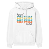 Personalized Pole Vault Pole Vault Pole Vault on a Hoodie With Mascot and Pole Vaulter Name on a Hoodie