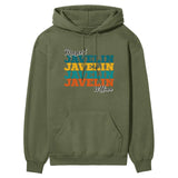 Personalized Javelin Javelin Javelin on a Hoodie With Mascot and Javelin Thrower Name on a Hoodie